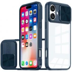 iPhone 16 6.1 inch Fusion Transparent Clear Hybrid Case Cover - Blue