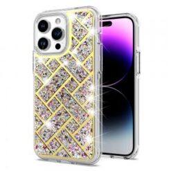 iPhone 15 Pro Bling Hybrid Case Cover - D