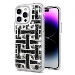 iPhone 15 Pro Bling Hybrid Case Cover - J