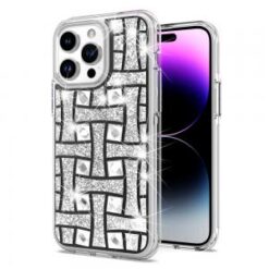 iPhone 15 Pro Bling Hybrid Case Cover - K