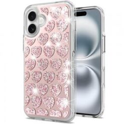 iPhone 16 6.1 inch Bling Hybrid Case Cover - E