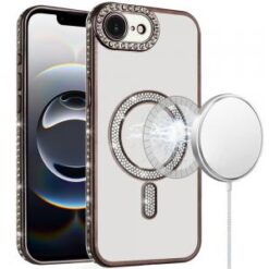 iPhone 16E (E edition) / SE4 (2025) Diamond Magnetic Circle Thick TPU with Camera Protection - B