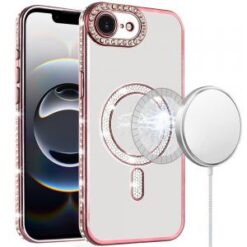 iPhone 16E (E edition) / SE4 (2025) Diamond Magnetic Circle Thick TPU with Camera Protection - R