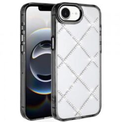 iPhone 16E (E edition) / SE4 (2025) Gem Glitter Diamond Transparent Hard Colorful TPU Hybrid Cas