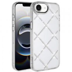 iPhone 16E (E edition) / SE4 (2025) Gem Glitter Diamond Transparent Hard Colorful TPU Hybrid Cas