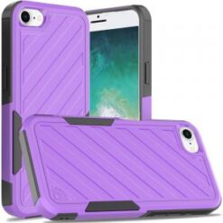 iPhone 16E / SE4 Noble lined shockproof dual layer hybrid - Dark Purple/Black