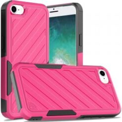 iPhone 16E / SE4 Noble lined shockproof dual layer hybrid - Hot Pink/Black