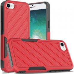 iPhone 16E / SE4 Noble lined shockproof dual layer hybrid - Red/Black