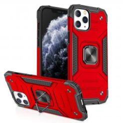 iPhone 15 Pro Robust Magnetic Kickstand Hybrid Case Cover - Red