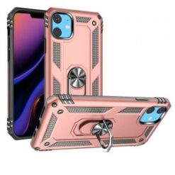 iP15 Pro Max Robust Magnetic Kickstand Hybrid Case Cover - Rose Gold
