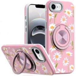 iPhone 16E (E edition) / SE4 (2025) Metal Diamond CD Pattern Design Matte Finished Hybrid with R