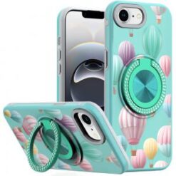 iPhone 16E (E edition) / SE4 (2025) Metal Diamond CD Pattern Design Matte Finished Hybrid with R