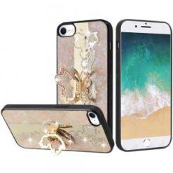 iPhone 16E / SE4 SPLENDID Diamond Glitter Ornaments Engraving Case Cover - Enchanted Butterfly G