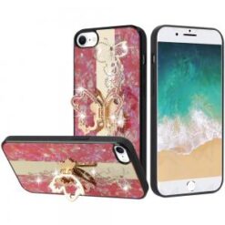 iPhone 16E / SE4 SPLENDID Diamond Glitter Ornaments Engraving Case Cover - Enchanted Butterfly R