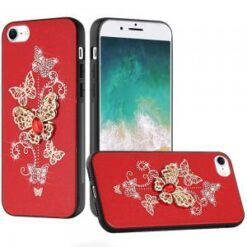 iPhone 16E / SE4 SPLENDID Diamond Glitter Ornaments Engraving Case Cover - Garden Butterflies Re