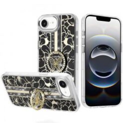 iPhone 16E (E edition) / SE4 (2025) Splendid Floral Designs with Metal Camera and Buttons with B