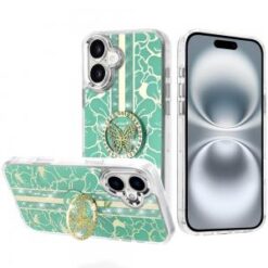 iPhone 16E (E edition) / SE4 (2025) Splendid Floral Designs with Metal Camera and Buttons with B