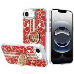 iPhone 16E (E edition) / SE4 (2025) Splendid Floral Designs with Metal Camera and Buttons with B