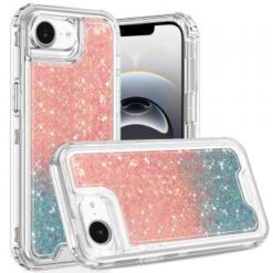 iPhone 16E (E edition) / SE4 (2025) Epoxy Sticker Glitter 3in1 Shockproof Transparent Hybrid Cas