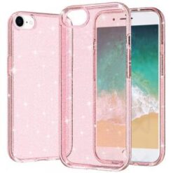 iPhone 16E / SE4 Glitter Ultra Thick 3mm Transparent Hybrid - Pink