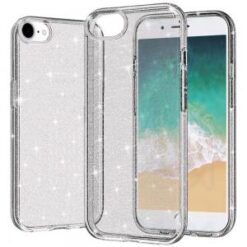 iPhone 16E / SE4 Glitter Ultra Thick 3mm Transparent Hybrid - Smoke