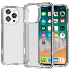 iPhone 16 Pro 6.3 inch Sturdy Ultra Thick 3mm Transparent Hybrid Case Cover - Clear