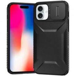 iPhone 16 6.1 inch Ultimate U Design Hybrid with Camera Window Covering - Black