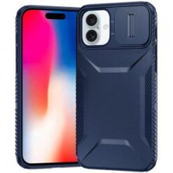 iPhone 16 6.1 inch Ultimate U Design Hybrid with Camera Window Covering - Dark Blue