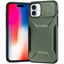 iPhone 16 6.1 inch Ultimate U Design Hybrid with Camera Window Covering - Midnight Green