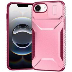 iPhone 16E (E edition) / SE4 (2025) Ultimate U Design Hybrid with Camera Window Covering - Pink+