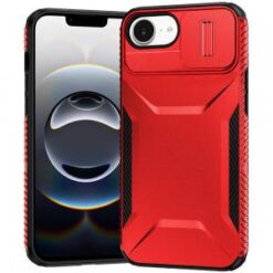 iPhone 16E (E edition) / SE4 (2025) Ultimate U Design Hybrid with Camera Window Covering - Red
