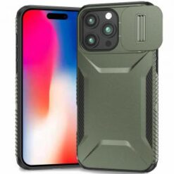 iPhone 16 Pro 6.3 inch Ultimate U Design Hybrid with Camera Window Covering - Midnight Green