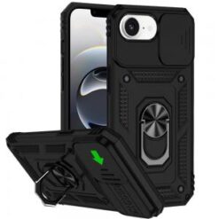 iPhone 16E (E edition) / SE4 (2025) Well Protective Magentic Ring Stand Camera Protective Cover