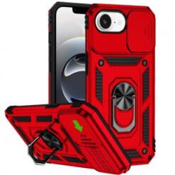 iPhone 16E (E edition) / SE4 (2025) Well Protective Magentic Ring Stand Camera Protective Cover