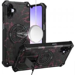 For Samsung Galaxy A07 CD Texture Design Magnetic Car Mount Friendly HQ Hybrid - D