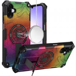 For Samsung Galaxy A07 CD Texture Design Magnetic Car Mount Friendly HQ Hybrid - E