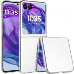 Motorola Razr+ Plus 2024 Flip Snap On Premium Matte Finish Case Cover - Silver