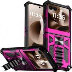 Motorola Razr+ Plus 2024 Full Diamond with Ornaments Hard TPU - Red Exquisite Garden