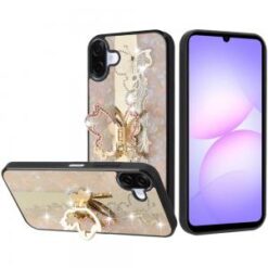 For Samsung Galaxy A07 SPLENDID Diamond Glitter Ornaments Engraving Case Cover - Enchanted Butterfly