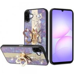 For Samsung Galaxy A07 SPLENDID Diamond Glitter Ornaments Engraving Case Cover - Enchanted Butterfly