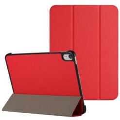 Apple iPad Mini 6th Gen 8.3 inch (2021) Trifold Magnetic Closure PU Leather Case Cover - Red