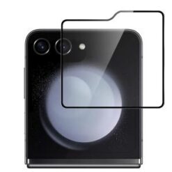 Samsung Z Flip 7FE / Flip 6 Bulk White Paper Card Package Black edged Tempered Glass (Outside Gl