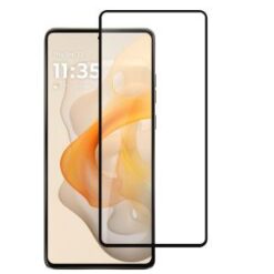 Moto G Stylus 5G 2026/2025 Bulk White Paper Card Package Black edged Tempered Glass (Black)