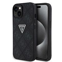 iPhone 14 - GUESS HC O GRAINED PU HS 4G AND TRIANGLE LOGO - Black (GUESS#159)