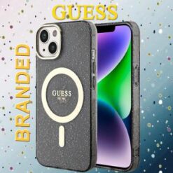 IP 14/ IP 13 - GUESS MAGSAFE IML GLITTER - Gold/Black