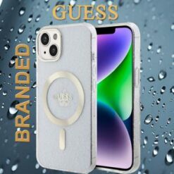 IP 14/ IP 13 - GUESS MAGSAFE IML GLITTER TRANSPARENT - Gold