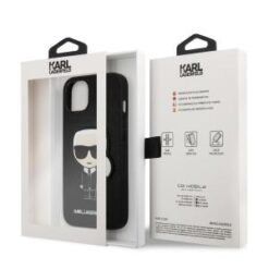 iPhone 13 - KARL HC PU SAFFIANO IKONIK PATCH - Black (KARL #101)
