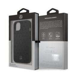 iPhone 13 - MB HC LEATHER STARS PATTERN - Black (MERCEDES#132)
