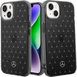 Apple iPhone 14 / iPhone 13 - (MB) -  HC DOUBLE LAYER STAR LARGE BLACK & SILVER (MERCEDES#52)