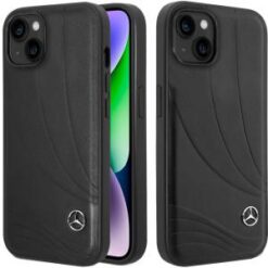 Apple iPhone 14 / iPhone 13 - (MB) -  HC GENUINE LEATHER NEW WAVE III BLACK (MERCEDES#55)